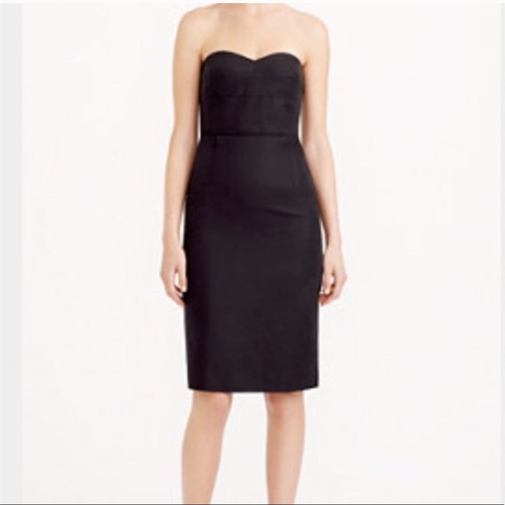 J.Crew Rory Black Strapless Dress